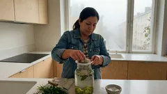 Älä heitä vihreitä tomaatteja pois: suolaliemi tekee niistä napakan lisukkeen yllättävän nopeasti