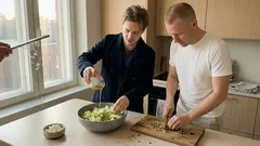 Yksi–kaksi ja valmista: 10 minuutin pistaasi–viinirypälesalaatti pienellä duo-idealla