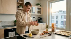 Nopeat sitruunakeksit yhdellä munalla – taikina syntyy kulhossa, ja pellistä tulee yllättävän paljon