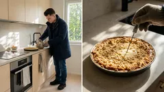 Rapea murupinta ja vaniljainen rahkatäyte: tvorozhnik-tyylinen piirakka ja yksi lämpövinkki