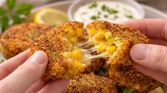 Mitä valmistaa 2 munasta ja tölkistä maissia: rapeat kotletit 12 minuutissa