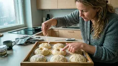 Sokerinen pilvi: pehmeä hiivakakku murupäällä – yksi pieni niksi tekee pinnasta ”pilvimäisen”