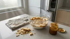 Uunittoman Napoleon-henkisen jääkaappileivoksen kolmen aineksen niksi – valmista parissa tunnissa