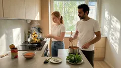 Ei kevyt eikä ankea: tomaatti–linssikeitto, jossa munakoiso tekee kaiken